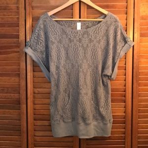 No boundaries lace shirt sleeve blouse